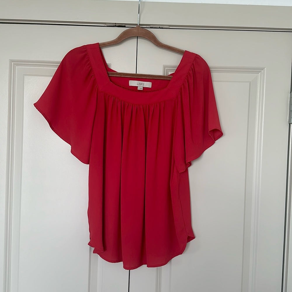 Loft red blouse